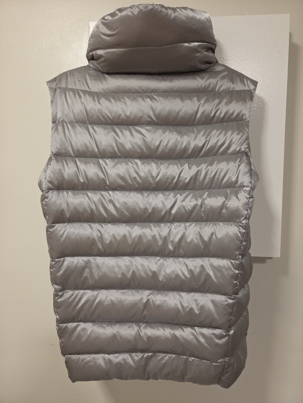 Lauren Ralph Lauren Down Puffer Vest Silver Grey Double Breasted Small - Picture 7 of 11
